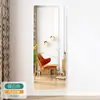 Espejo de cuerpo entero para vestirse, de pie, para pared del hogar, autoadhesivo, colgante de pared para habitación de niñas, para dormitorio, Vidrio estilo Ins