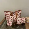 Moda Primaveral 2026 Nueva Impresión de Cerezas Versátil Gran Capacidad Simple Casual Bolso de Hombro Bolso Tote Juego de Tres Piezas