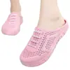 Zapatos de Jardín Transpirables para Mujer Gelatina Jóvenes Nuevos Suela Gruesa Antideslizante Goma Suave Suela Suave Baotou Agujero Pantuflas para Mujer