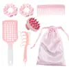 Guangzhou Wanmei Cepillo Masajeador para Baño Champú Masajeador de Cuero Cabelludo Cepillo Frotador de Baño Hogareño Set de Cuidado Rosa