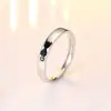 Anillo de plata de ley de pez gato para pareja, anillo lindo de Mori para pareja, amor a larga distancia, hebilla de vida, tamaño ajustable