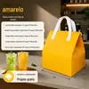 Bolsa térmica personalizada de tecido não tecido com folha de alumínio para milk tea, bolsa de embalagem portátil para bebidas, bolsa térmica para viagem de cafeteria com impressão de logotipo