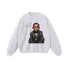 Sudadera con Capucha de Manga Larga Estampado Rock Oscuro Lavada Vintage Transfronteriza para Hombre, Estilo Street Ins Holgado, Sudadera con Tendencia Nacional
