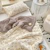 Colcha de Verão de Gaze Dupla Camada Tipo A Estilo Ins Popular, Colcha de Verão de Algodão com Fibra de Soja, Colcha Lavável à Máquina para Ar Condicionado Atacado