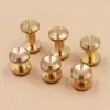 Tornillo de latón para cinturón tornillo de cabeza plana cóncava tornillo hembra de cobre puro clavo de rueda accesorios de ferretería para equipaje