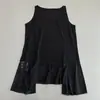 Camisola de Encaje Patchwork para Mujer Verano Nuevo Transpirable Color Sólido Capa Base sin Mangas Top Delgado