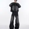 Jaqueta Bonita Piqué Masculina Primavera e Outono 2025 Marca de Tendência High Street Estilo Hong Kong Estilo Japonês Harajuku Tendência Coreana Jaqueta Solta
