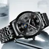 Reloj de Cuarzo para Hombre de Acero Inoxidable, Lujo Ligero, Resistente al Agua, Simple y Versátil, Reloj para Hombre, Suministro Transfronterizo, Fábrica de Origen, Venta al por Mayor y Dropshipping