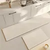 Tapete de Chão Simples de Terra de Diatomáceas, Tapete para Pés Absorvente de Água e Óleo para Cozinha, Secagem Rápida, Conjunto de Duas Peças, Tapete de Porta Resistente ao Desgaste e à Poeira para Entrada, Dropshipping