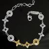Estilo INS Diseño de Nicho Esmalte Flor Antigua Pulsera Lujo Ligero Gama Alta Colorido Trébol de Cuatro Hojas Pulsera Personalizada Versátil