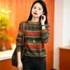 Nuevo top de moda de otoño para madre talla grande, camiseta holgada estilosa que adelgaza, top de manga larga para mujeres de mediana edad y mayores