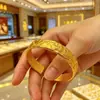 Novo Bracelete Rose Gold para Mulheres, Artesanato Antigo, Cor Duradoura, Bracelete de Ouro Imitação, Joias de Casamento, Atacado do Fabricante