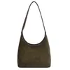Bolsa Casual Retro para o Trabalho de Grande Capacidade Feminina 2026 Nova Outono Pequena Quadrada de Nicho Elegante de Alto Valor Bolsa de Ombro
