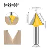 Mango de 8 mm Grabado 3D Cuchillo en V 60/90/120/150 Cuchillo 3D Cuchillo de Grabado por Computadora Cuchillo para Carpintería Cuchillo de Fresado en V