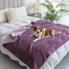 Manta Impermeável com Barreira de Urina Personalizada, Espessa de Camada Dupla em Lã Quente, Manta à Prova de Vazamentos para Cama, Adequada para Todas as Estações, Macia