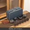 Set de Té Kung Fu de Viaje de Arena Púrpura Set Pequeño Bolsa Portátil Tetera Simple para el Hogar Regalo para Exteriores Logo