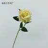 Rosa individual de terciopelo, flor artificial, 50cm, para arreglos florales de boda, decoraciones de pasillo de hotel, venta al por mayor de flores artificiales de seda