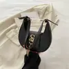 Verão 2024 Nova Moda Tendência Estilo Coreano Estética Retrô Bolsa de Axila Bolsa de Ombro Único Transversal Bolsa Estilosa em Forma de Meia-Lua
