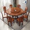Mesa de comedor minimalista moderna de mármol para restaurante, mesa y silla de madera maciza combinadas con plato giratorio, mesa redonda, mesa de comedor china, venta directa de fábrica