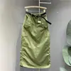 Falda Midi de Estilo Ropa de Trabajo con Cordón Inspirada en el Diseño para Mujer, Verano 2026, Delgada, Holgada, Casual, de Longitud Media, Adelgazante, que se Ajusta a la Cadera