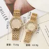 Versión Coreana de Relojes para Pareja Transfronterizos de Celebridad de Internet al por Mayor Caja de Aleación con Diamante Rojo Temperamento Relojes para Hombre y Mujer Moda Relojes de Cuarzo