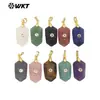 Wt-P2017 Hexágono Geométrico Piedra Preciosa Natural de Colores Zircón Pequeño Incrustado Abalorio Joyería Hecha a Mano Accesorios
