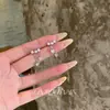 Brincos de Franja com Coração de Zircônia Branca e Pérola para Mulheres, Design de Nicho, Luxo Acessível, Brincos Elegantes de Alta Qualidade