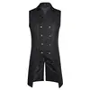 Colete Jacquard Masculino Vintage de Lapela Dupla Colete Gótico Vitoriano Traje de Cosplay Medieval para Palco
