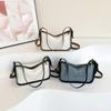 Bolso de Moda en Mezclilla para Mujer 2024 Primavera y Verano Nuevo Bolso de Hombro Cruzado para el Antebrazo Casual de Oficina para Mujer