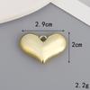 Nuevos Accesorios Versátiles de Plástico con Colgantes de Corazón de Melocotón en Forma de Corazón y Bolas, Multiespecificación, Chapados en Oro UV