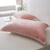 Toallas de Almohada de Algodón Puro Estilo Antiguo, un Par, Anti-Aceite, Toallas de Almohada de Algodón de Alta Calidad, Universales para Todas las Estaciones, Almohadillas Antideslizantes para Almohadas