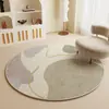 Almofada de Cadeira Giratória Estilo Japonês Cor Sólida Simples para Estudo em Casa Resistente à Sujeira Fácil de Limpar Tapete Decoração de Sala de Estar Absorção de Água Tapete para Mesa de Centro