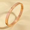 Pulsera de amor infinito de moda europea y americana transfronteriza para mujer, pulsera simple de acero inoxidable de titanio con hebilla ins