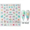 Pegatinas de Arte para Uñas Nuevas Transfronterizas 5D en Relieve Estéreo Estampado en Caliente Línea Francesa Flor Enrollada Encaje Flor Flor de Uña Pegatinas