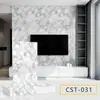 Adesivos de Azulejo Mármore Imitação Autoadesivos Adesivos de Parede para Casa Papel de Parede para Banheiro À Prova d'Água e de Umidade Parede de Cozinha Anti-Poluição por Óleo