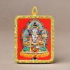 Pingente Thangka de Xizang Zakilam Quadrado Liga de Aço Titânio Dourado Vários Padrões de Minério Podem Escolher Direto da Fábrica