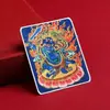 Pintura Thangka Pintada a Mano con Adornos Dorados de las Vidas Pasadas y Presentes de Zaki Lam, Presentando los Ocho Zorros Guardianes, Diseñada Específicamente para Núcleos de Pintura Thangka Pintados a Mano