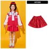 Trajes para a cerimônia de abertura do dia de esportes do ensino fundamental, uniformes da turma do jardim de infância, trajes de apresentação, uniformes da equipe de cheerleading infantil e trajes para apresentações em grupo