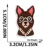 Patche Bordado Popular de Filhote de Desenho Animado, Decoração Fofa de Animal de Estimação com Adesivo Termofusível para Bolsas e Chapéus