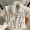 Bufanda de Cuadros para Mujer, Bufanda de Invierno de Gama Alta para Otoño e Invierno para Mujer, Bufanda Nueva de Imitación Cachemir, Chal Versátil con Borlas