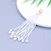 Joias de Pérola de Cristal Tecidas à Mão, Pingente de Franja de Miçangas de Arroz, Acessórios de Estilo Antigo, Pingente de Brocado Song para DIY
