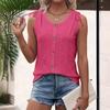 Chaleco de Cuello U Cruzado Europeo y Americano para Mujer Amazon SHEIN Explosiones Sexy Casual Corte Jacquard Hot Top