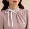 Collar de cuentas de estilo francés con diseño transfronterizo europeo y americano, elegante collar de borlas de franela con perlas de imitación para mujer