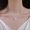 Collar de perlas de frijoles de plata esterlina 925 para mujer 2024, nuevo estilo de moda de nicho, cadena de clavícula de alta calidad que combina con todo.