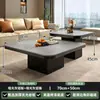 Mesa de Centro Italiana Sala de Estar Cuadrada Lujo Ligero Hogar Vidrio de Alta Calidad Cuadrado Minimalista Moderno Apartamento Pequeño Combinación Simple
