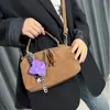 Oubena Mini Bolsa Pequeña Bolso de Mujer 2025 Otoño e Invierno Nuevo Estilo Bolso de Mano Cuadrado Pequeño Bolso de Hombro Cruzado Elegante de Alta Gama