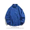 Camisa Masculina Leve de Algodão Puro Lisa de Manga Longa Solta com Proteção Solar, Camisa Casual Japonesa Estilosa de Outono