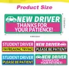 Nuevo producto transfronterizo: Pegatinas Reflectantes Magnéticas para Conductores Novatos, Pegatinas para Parachoques de Estudiantes, Pegatinas DIY en Inglés para la Carrocería del Coche
