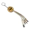 Chaveiro linha de carregamento palha um puxa três linha de dados CC006 três em um suporte de palha de trigo linha de dados
