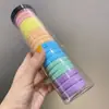 Pacote com 20 Elásticos de Cabelo de Alta Elasticidade Atacado Faixas de Cabelo Elásticos de Borracha Estilo Nó Simples de Verão Argolas de Toalha para Mulheres